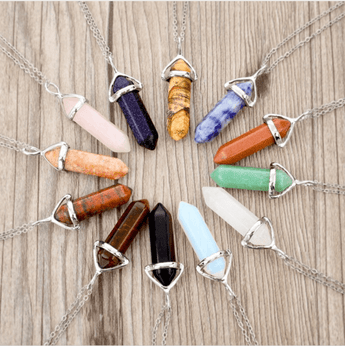 Natural Stone Healing Point Pendant