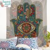 Hamsa Hand Mandala Tapestry