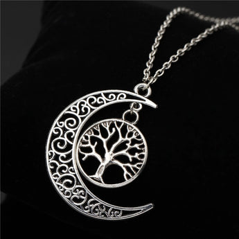 Tree Of Life and Crescent Moon Necklace