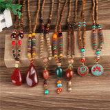 Nepal Wood Mala Beads Necklace