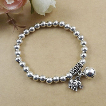 Tibetan Silver Elephant Charm Bracelet