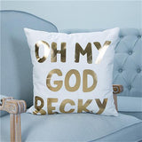 Pillow Cover Gold Printed