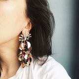 Colorful Metallic Charm Dangle Earrings