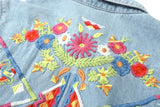 Embroidered Floral Denim Shirt
