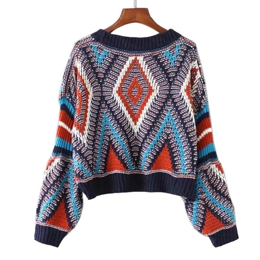 Knitted Boho Crop Top Sweater