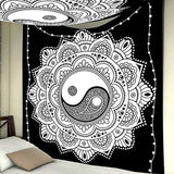 Monochrome Indian Mandala Tapestry