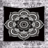Monochrome Indian Mandala Tapestry