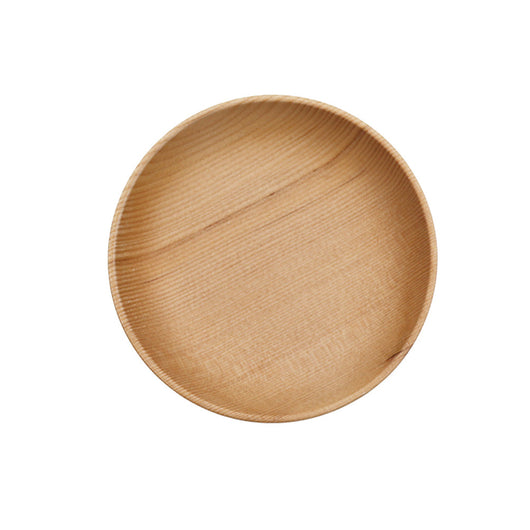 Round Wooden Dinner Plates Ecofriendly Delicate Dinnerware Healthy Party Utensils for Daily Party and Wedding
