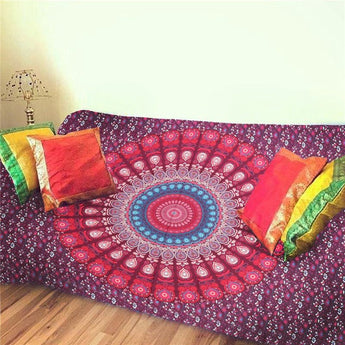 Sleeping Pad Indian Bohemian Mandala Tapestry Wall Hanging Sandy Beach Picnic Throw Rug Blanket Camping Tent Travel Mattress - TantricJewels