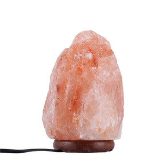 YK2210-6 Himalayan Glow Hand Carved Crystal Salt Lamp with Wood Base with EU-plug